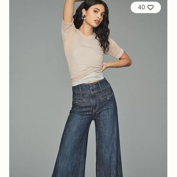 Anthropologie pilcro wide leg jeans - Picture 3 of 3